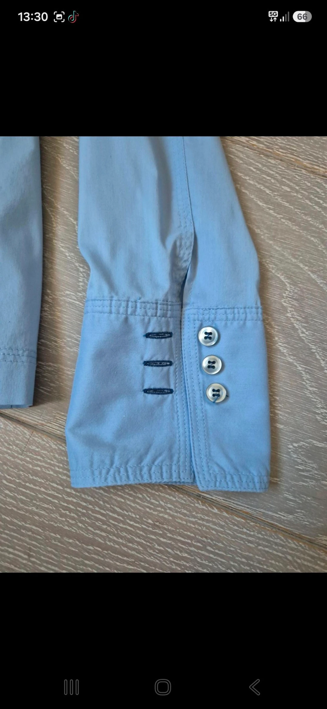 Blusa azul manga larga. Caramelo. Tamanho 42 – photo 2